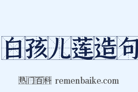 白孩儿莲造句是什么意思的图片
